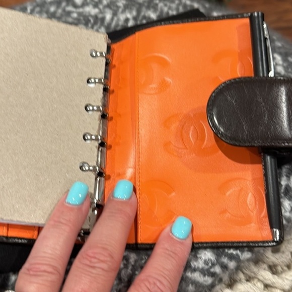 Authentic Chanel Cambon Quilted Brown/Orange Agenda - Picture 8 of 9
